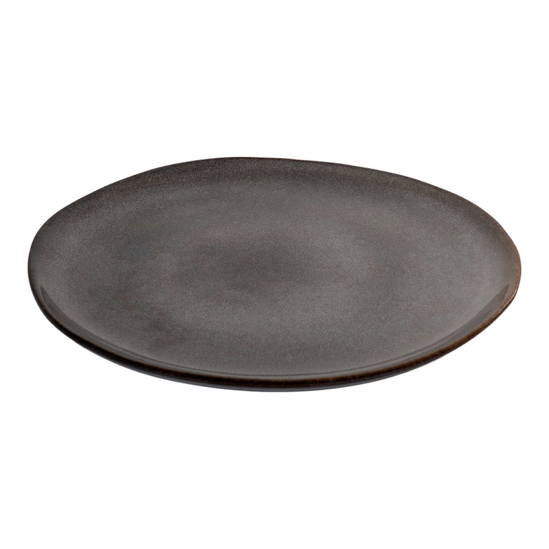 Essteller Selma – Keramik Grau-Braun, 4er-Set