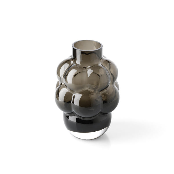 Vase Grape – Recyceltes Glas Dunkelgrau, Größe M