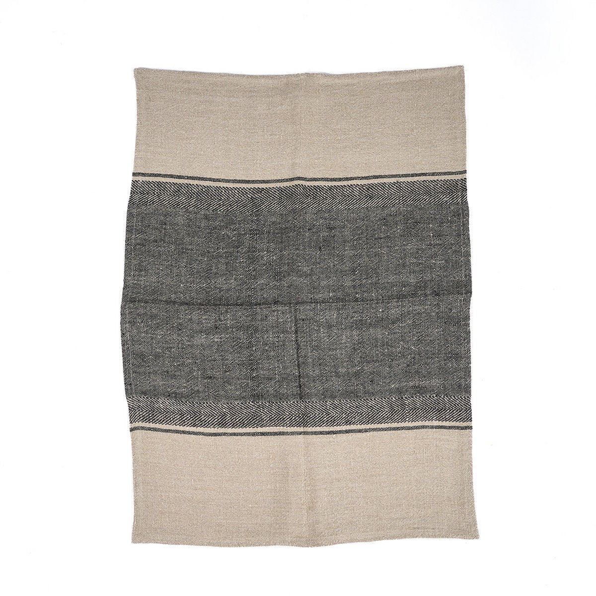 Küchentuch Linen Moody – Leinen Naturschwarz, 50 × 70 cm, L 50 × B 70 × H 2 cm