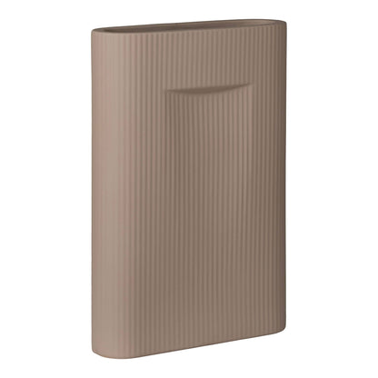 Deko Vase in Braun - Zylindrisch, keramische Vase in elegantem, skandinavischem Design, 24 x 8,5 x 35,5 cm.