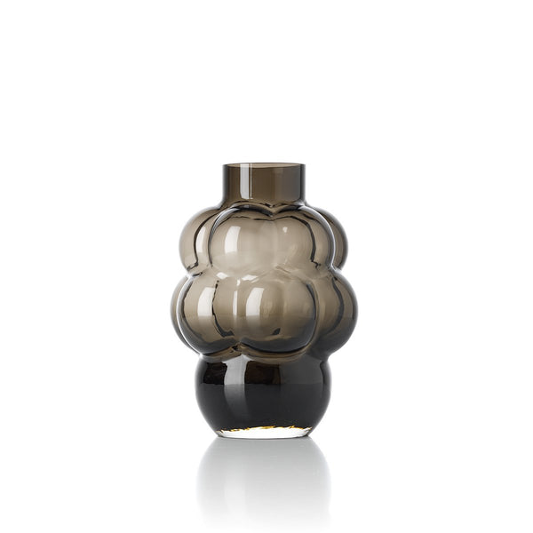 Vase Grape – Recyceltes Glas Dunkelgrau, Größe M