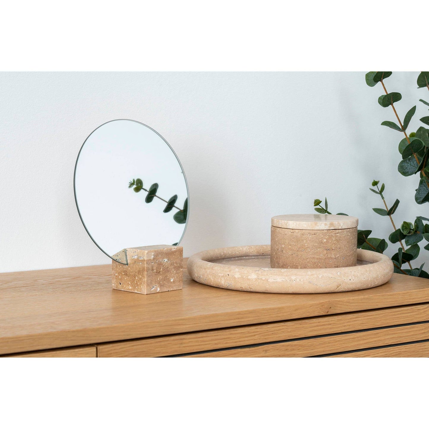 Tablett - Travertin - Naturbeige