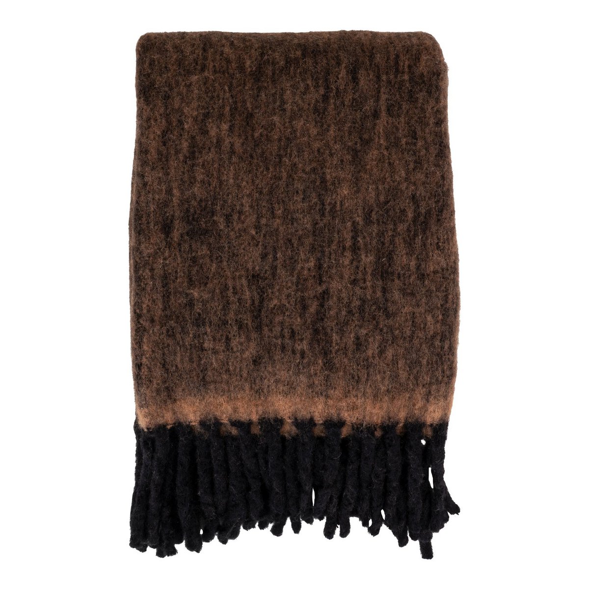 Plaid Carmel – Wolle Braun, 130 × 170 cm