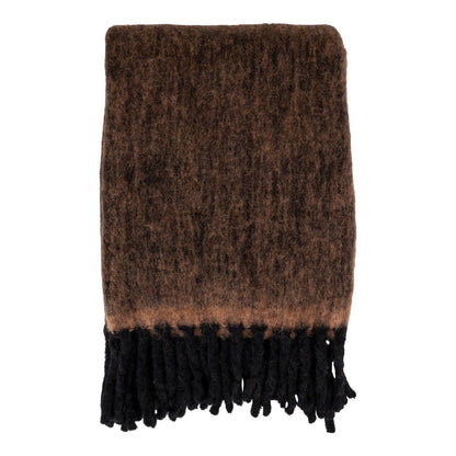 Plaid Carmel – Wolle Braun, 130 × 170 cm